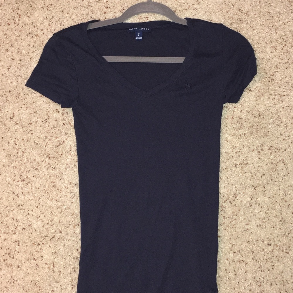 never worn polo navy v neck shirt